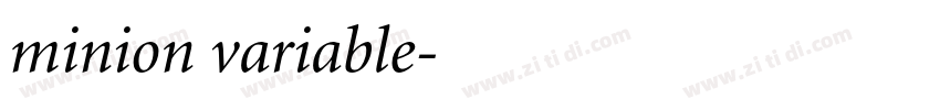 minion variable字体转换